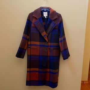 Avec Les Filles plaid top coat